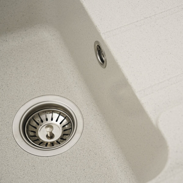 Гранітна мийка для кухні VALESO VERONA 7850 матова Біла в крапку