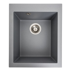 Гранитная мойка для кухни VALESO SOKIL 4150 матовая Серый металлик