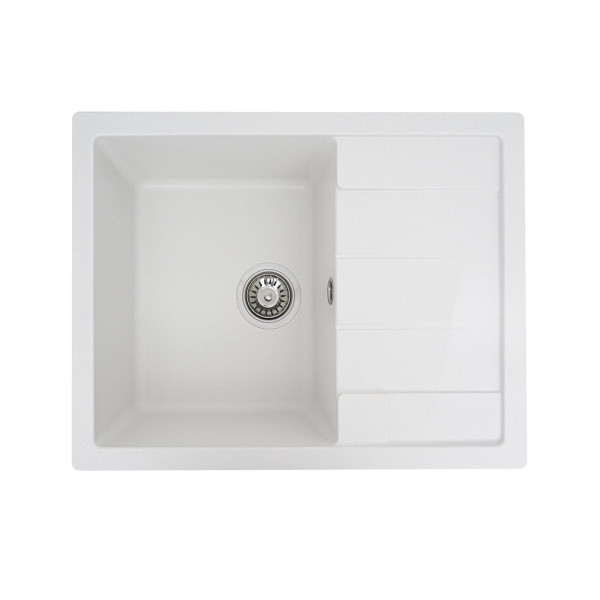 Гранітна мийка для кухні VALESO INTENSO 6550 матова Білосніжна