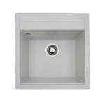 Гранітна мийка для кухні VALESO FIESTA 5149 матова Біла в крапку