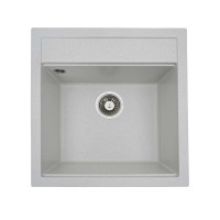 Гранитная мойка для кухни VALESO FIESTA 5149 матовая Белая в точку