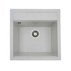 Гранитная мойка для кухни VALESO FIESTA 5149 матовая Белая в точку