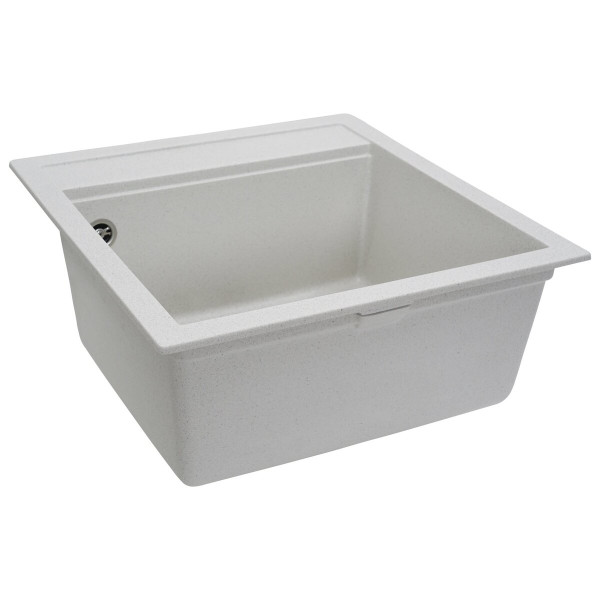 Гранітна мийка для кухні VALESO FIESTA 5149 матова Біла в крапку