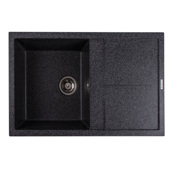 Гранітна мийка для кухні VALESO SELENA 7950 матова Графіт