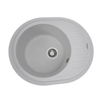 Гранітна мийка для кухні VALESO SOUL 6250 матова Біла в крапку