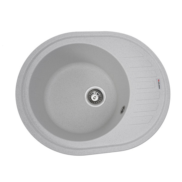 Гранітна мийка для кухні VALESO SOUL 6250 матова Біла в крапку