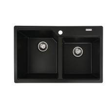 Гранитная мойка для кухни VALESO HARMONY 7850 матовая Черная