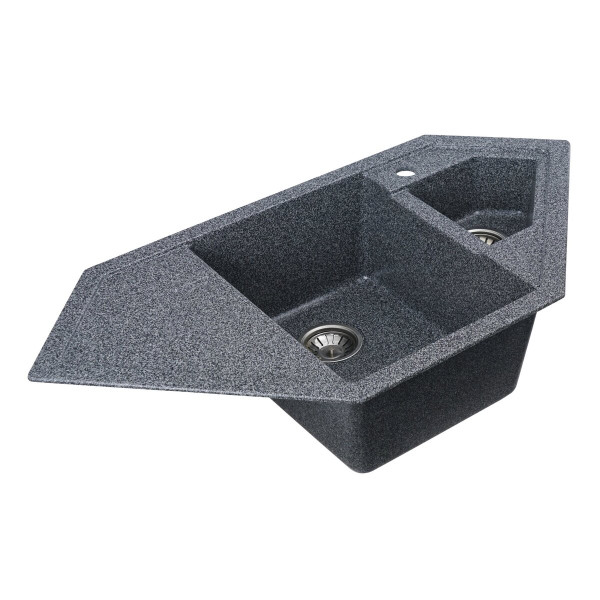 Гранітна мийка для кухні VALESO 9950 PANDORA матова Графіт