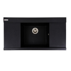 Гранитная мойка для кухни VALESO 9651 ATLAS матовый Черный металлик