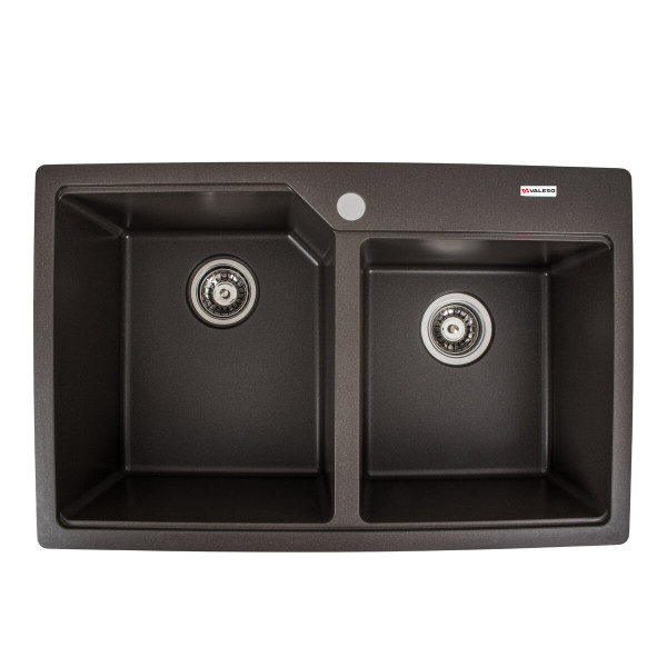 Гранітна мийка для кухні VALESO HARMONY 7850 матова Темна скеля