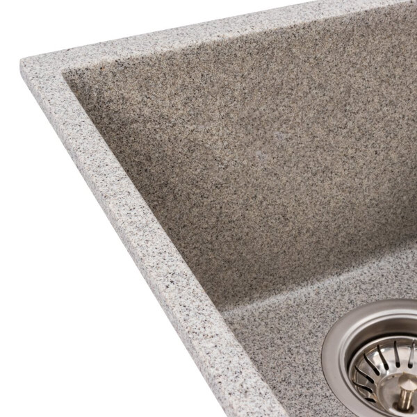 Гранітна мийка для кухні VALESO ROXY 3744 матова Сіра