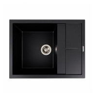 Гранітна мийка для кухні VALESO LOTOS 6550 матова Чорна