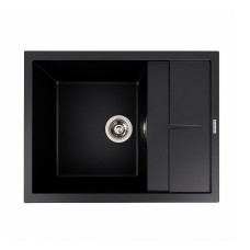 Гранитная мойка для кухни VALESO LOTOS 6550 матовая Черная