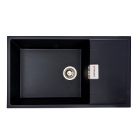 Гранитная мойка для кухни VALESO DIAMOND 8650 матовая Черный металлик