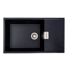 Гранитная мойка для кухни VALESO DIAMOND 8650 матовая Черный металлик