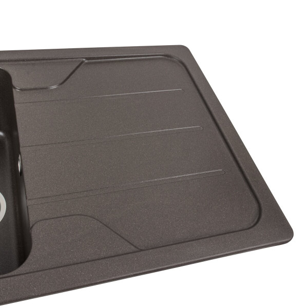 Гранітна мийка для кухні VALESO VERONA 7850 матова Темна скеля