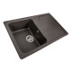 Гранітна мийка для кухні VALESO VERONA 7850 матова Темна скеля