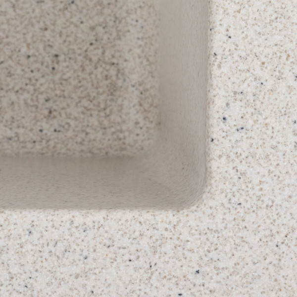 Гранітна мийка для кухні VALESO RUBA 4040 матова Біла в крапку