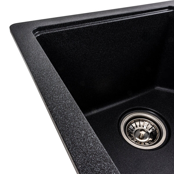 Гранітна мийка для кухні VALESO HARMONY 7850 матова Карбон