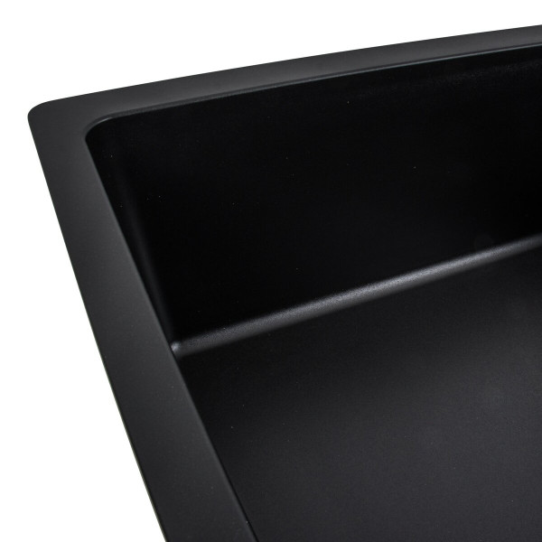 Гранітна мийка для кухні VALESO ROMA 7850 матова Чорна