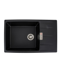 Гранітна мийка для кухні VALESO ROMA 7850 матова Чорна