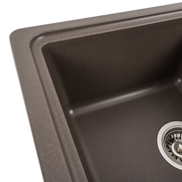 Гранітна мийка для кухні VALESO LIANA 6243 матова Темна скеля