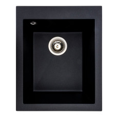 Гранитная мойка для кухни VALESO SOKIL 4150 матовая Черный металлик