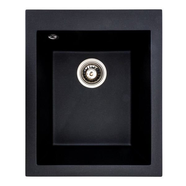 Гранітна мийка для кухні VALESO SOKIL 4150 матова Чорний металік