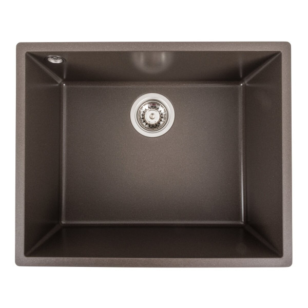 Гранітна мийка для кухні VALESO OASIS 5444 матова Темна скеля