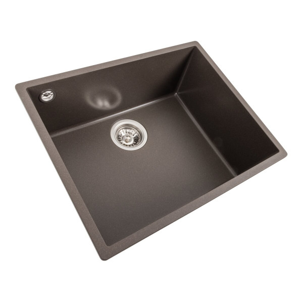 Гранітна мийка для кухні VALESO OASIS 5444 матова Темна скеля