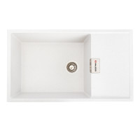 Гранітна мийка для кухні VALESO DIAMOND 8650 матова Біла в крапку