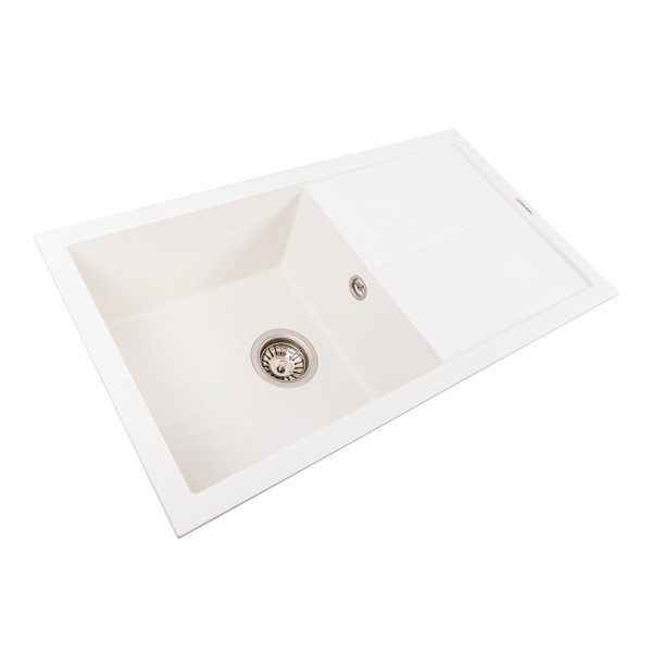 Гранітна мийка для кухні VALESO SOLID 7843 матова Білосніжна