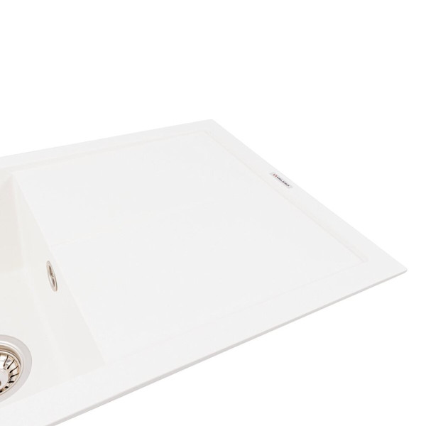 Гранітна мийка для кухні VALESO SOLID 7843 матова Білосніжна