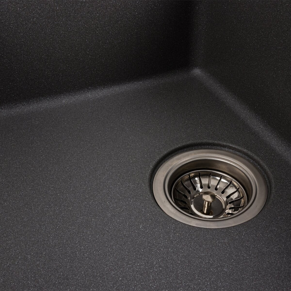 Гранітна мийка для кухні VALESO 6250 ZIRKONE матовий Сірий мусон