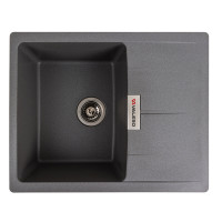 Гранітна мийка для кухні VALESO 6250 ZIRKONE матовий Сірий мусон