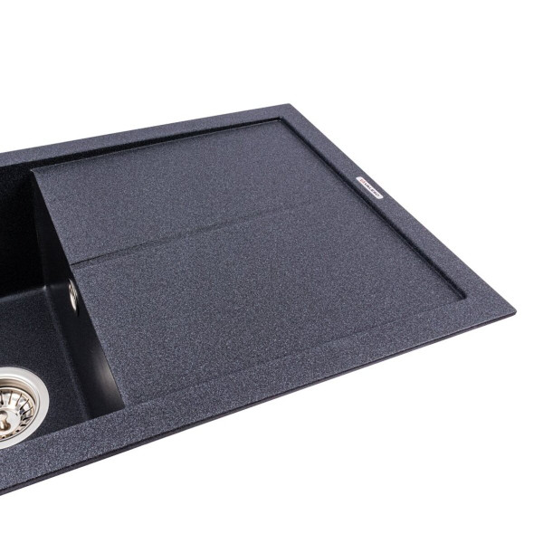 Гранітна мийка для кухні VALESO SOLID 7843 матова Карбон