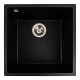 Гранітна мийка для кухні VALESO RUBA 4040 матова Чорний металік