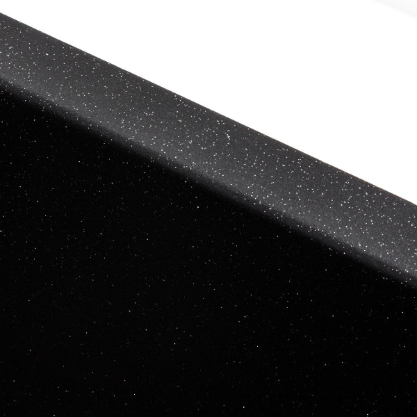 Гранітна мийка для кухні VALESO RUBA 4040 матова Чорний металік