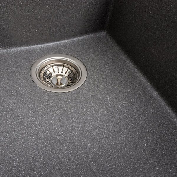 Гранітна мийка для кухні VALESO SOKIL 4150 матова Сірий мусон