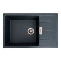 Гранитная мойка для кухни VALESO 7850 ROMA матовая (антрацит)