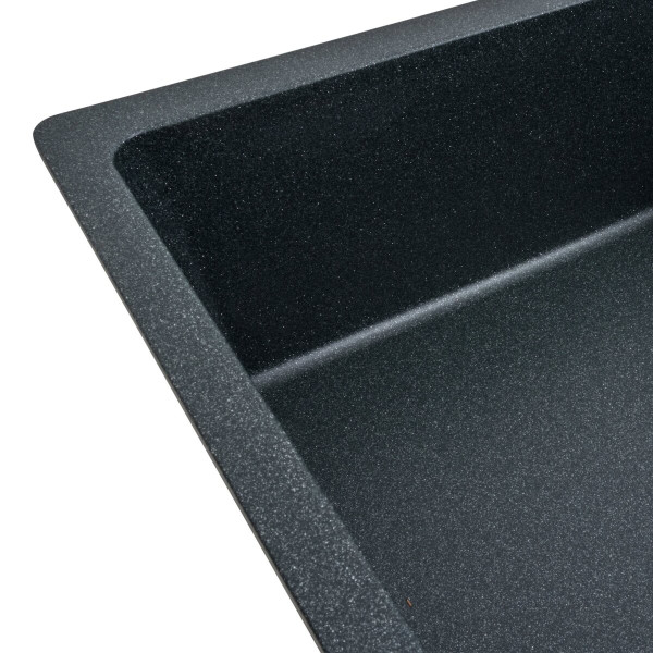 Гранітна мийка для кухні VALESO 7850 ROMA матова (антрацит)