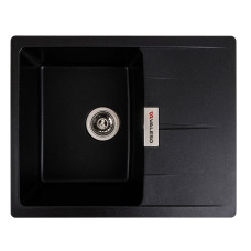 Гранитная мойка для кухни VALESO ZIRKONE 6250 матовая Черный металлик