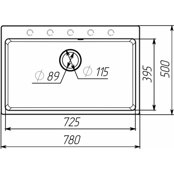 Гранітна мийка для кухні VALESO BOGEMA 7850 матова Графіт