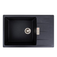 Гранитная мойка для кухни VALESO 7850 ROMA матовий Карбон