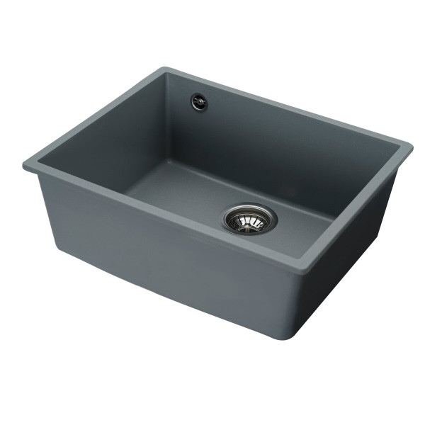 Гранітна мийка для кухні VALESO OASIS 5444 матова Сірий металік