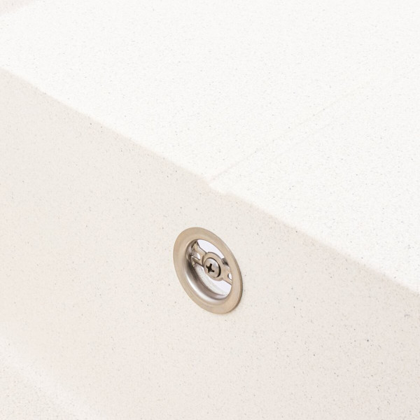 Гранітна мийка для кухні VALESO SOLID 7843 матова Біла в крапку