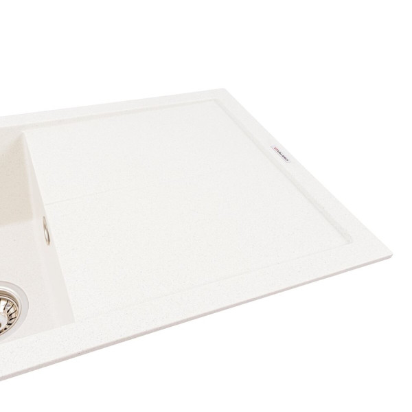 Гранітна мийка для кухні VALESO SOLID 7843 матова Біла в крапку