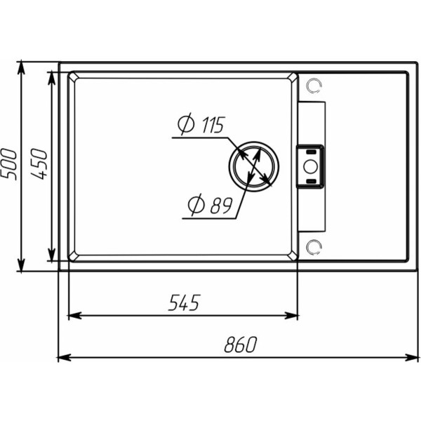 Гранітна мийка для кухні VALESO DIAMOND 8650 матова Гренадін