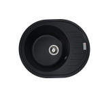 Гранітна мийка для кухні VALESO SOUL 6250 матова Чорна