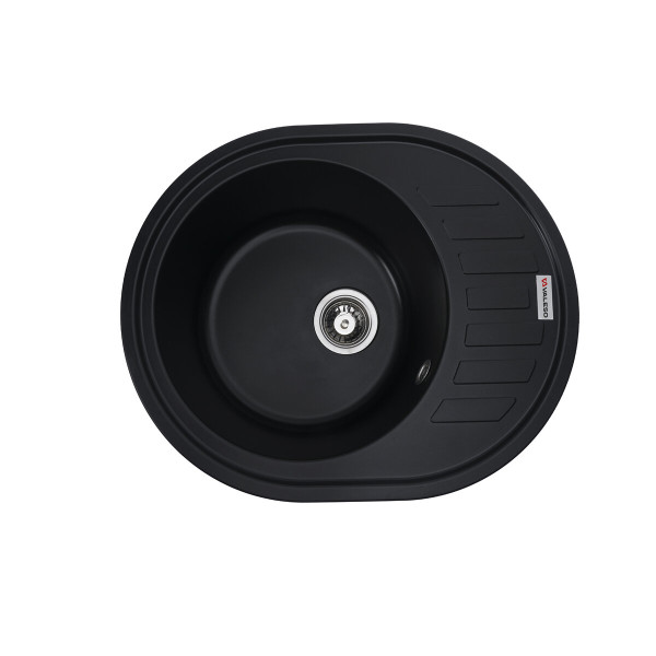 Гранітна мийка для кухні VALESO SOUL 6250 матова Чорна